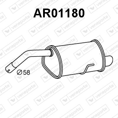  AR01180 VENEPORTE Глушитель выхлопных газов конечный