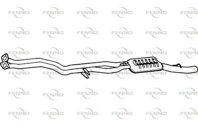  P1422 FENNO Средний глушитель выхлопных газов