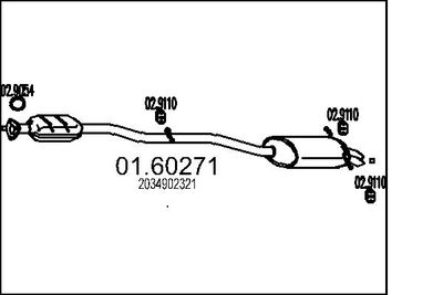  0160271 MTS Глушитель выхлопных газов конечный