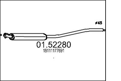  0152280 MTS Средний глушитель выхлопных газов