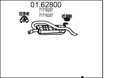  0162800 MTS Глушитель выхлопных газов конечный