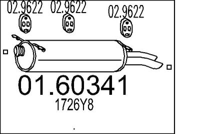  0160341 MTS Глушитель выхлопных газов конечный
