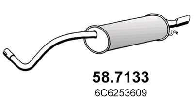  587133 ASSO Глушитель выхлопных газов конечный