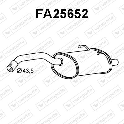  FA25652 VENEPORTE Глушитель выхлопных газов конечный