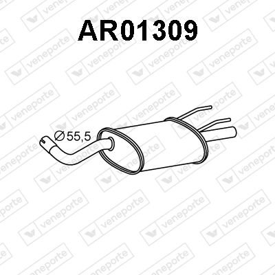  AR01309 VENEPORTE Глушитель выхлопных газов конечный