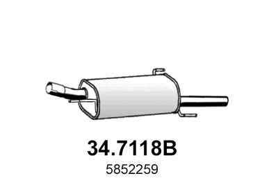 347118B ASSO Глушитель выхлопных газов конечный