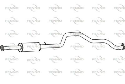  P38039 FENNO Средний глушитель выхлопных газов