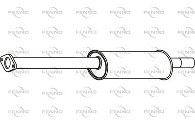  P23012 FENNO Средний глушитель выхлопных газов