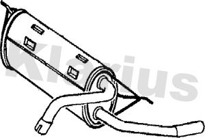  210256 KLARIUS Глушитель выхлопных газов конечный