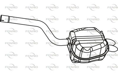  P7581 FENNO Глушитель выхлопных газов конечный