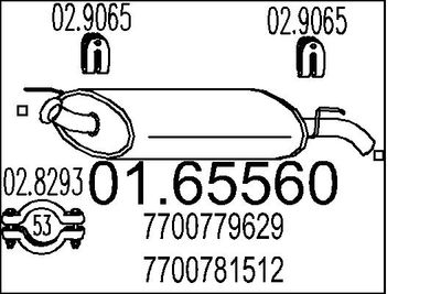  0165560 MTS Глушитель выхлопных газов конечный