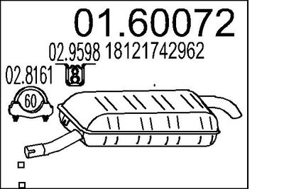  0160072 MTS Глушитель выхлопных газов конечный