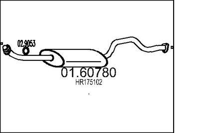  0160780 MTS Глушитель выхлопных газов конечный