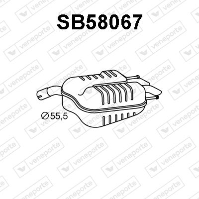  SB58067 VENEPORTE Глушитель выхлопных газов конечный