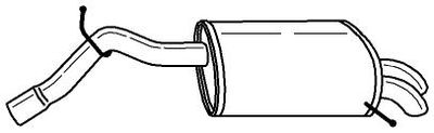  46639 SIGAM Глушитель выхлопных газов конечный