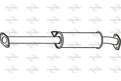  P31087 FENNO Средний глушитель выхлопных газов