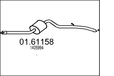  0161158 MTS Глушитель выхлопных газов конечный
