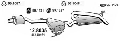  128035 ASSO Средний  конечный глушитель ОГ
