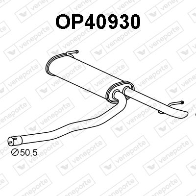  OP40930 VENEPORTE Глушитель выхлопных газов конечный