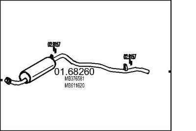  0168260 MTS Глушитель выхлопных газов конечный