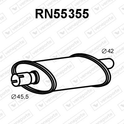  RN55355 VENEPORTE Средний глушитель выхлопных газов