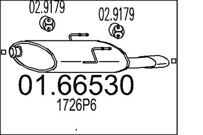  0166530 MTS Глушитель выхлопных газов конечный