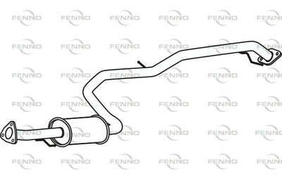  P27016 FENNO Средний глушитель выхлопных газов