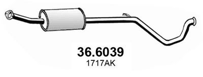  366039 ASSO Средний глушитель выхлопных газов