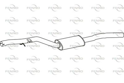  P1439 FENNO Средний глушитель выхлопных газов