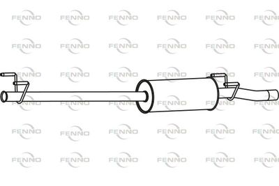  P72011 FENNO Средний глушитель выхлопных газов