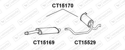  CT15170 VENEPORTE Предглушитель выхлопных газов