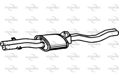  P1419 FENNO Средний глушитель выхлопных газов