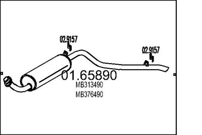  0165890 MTS Глушитель выхлопных газов конечный