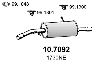  107092 ASSO Глушитель выхлопных газов конечный