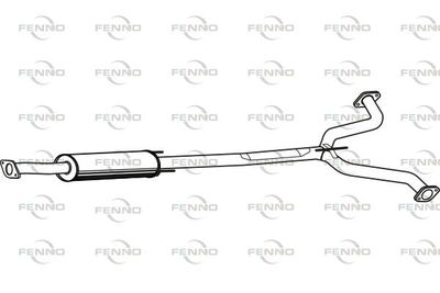 P4127 FENNO Средний глушитель выхлопных газов