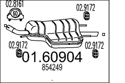  0160904 MTS Глушитель выхлопных газов конечный