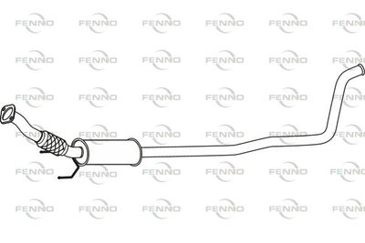  P29042 FENNO Средний глушитель выхлопных газов