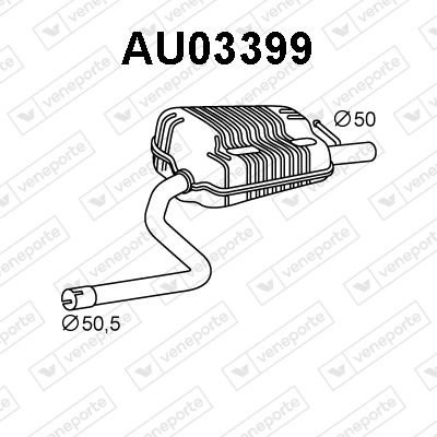  AU03399 VENEPORTE Глушитель выхлопных газов конечный