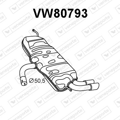  VW80793 VENEPORTE Глушитель выхлопных газов конечный