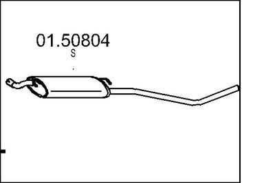  0150804 MTS Средний глушитель выхлопных газов