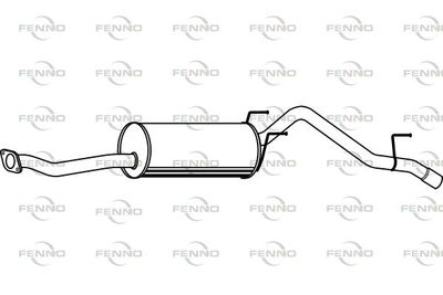  P6526 FENNO Глушитель выхлопных газов конечный
