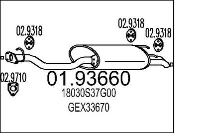  0193660 MTS Глушитель выхлопных газов конечный