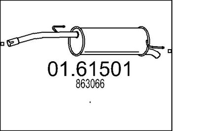  0161501 MTS Глушитель выхлопных газов конечный