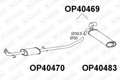  OP40469 VENEPORTE Глушитель выхлопных газов конечный