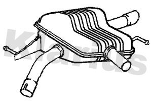  211271 KLARIUS Глушитель выхлопных газов конечный