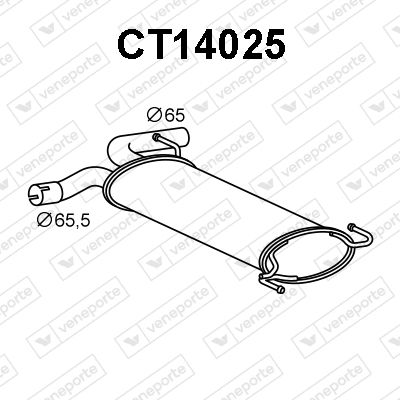  CT14025 VENEPORTE Глушитель выхлопных газов конечный