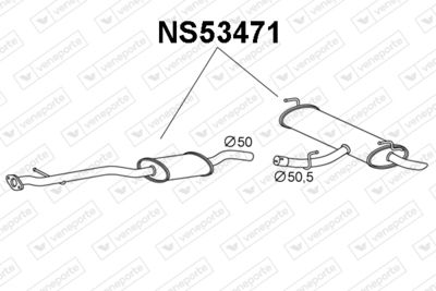  NS53471 VENEPORTE Глушитель выхлопных газов конечный