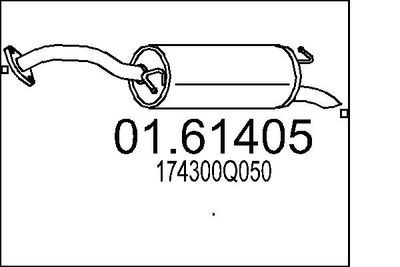  0161405 MTS Глушитель выхлопных газов конечный