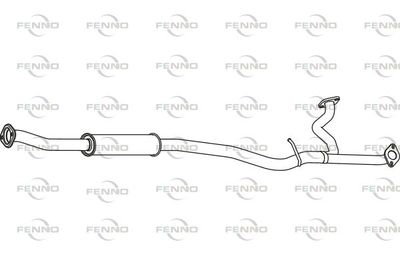  P60001 FENNO Средний глушитель выхлопных газов