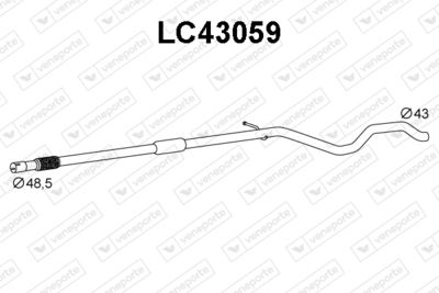  LC43059 VENEPORTE Предглушитель выхлопных газов